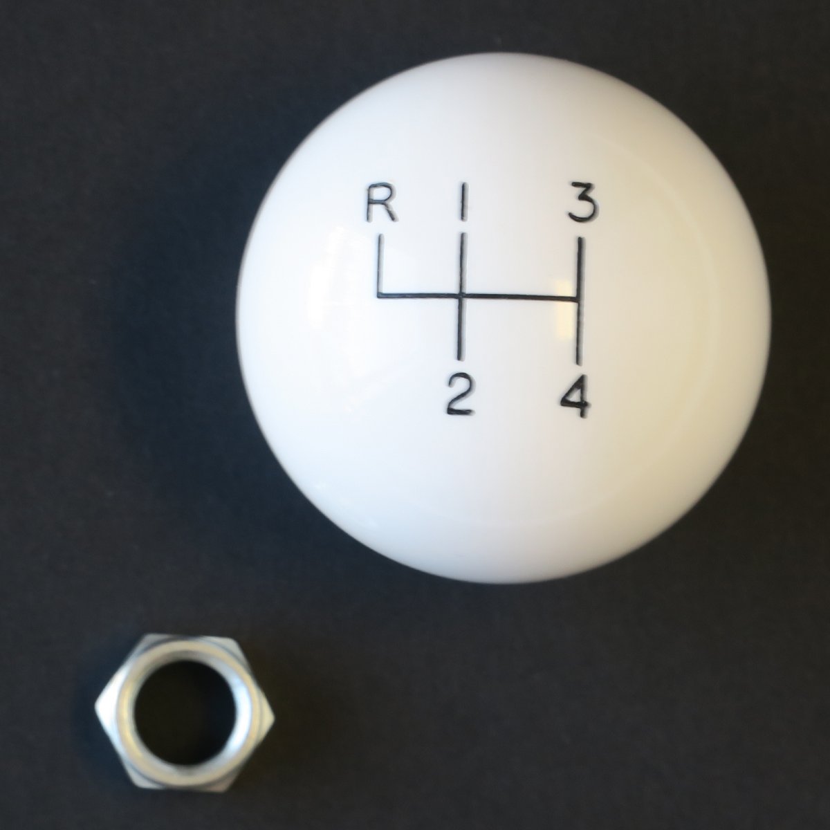 White 4 Speed Shifter Knob 7/1620 OEM 197273 Mustang HURST Shifters
