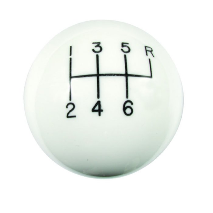 Hurst 6 Speed Camaro Firebird White Classic Shifter Knob 16mm x 1.50