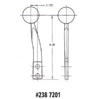 Hurst 5387201 Chrome steel replacement  shifter stick 6-3/8" Long