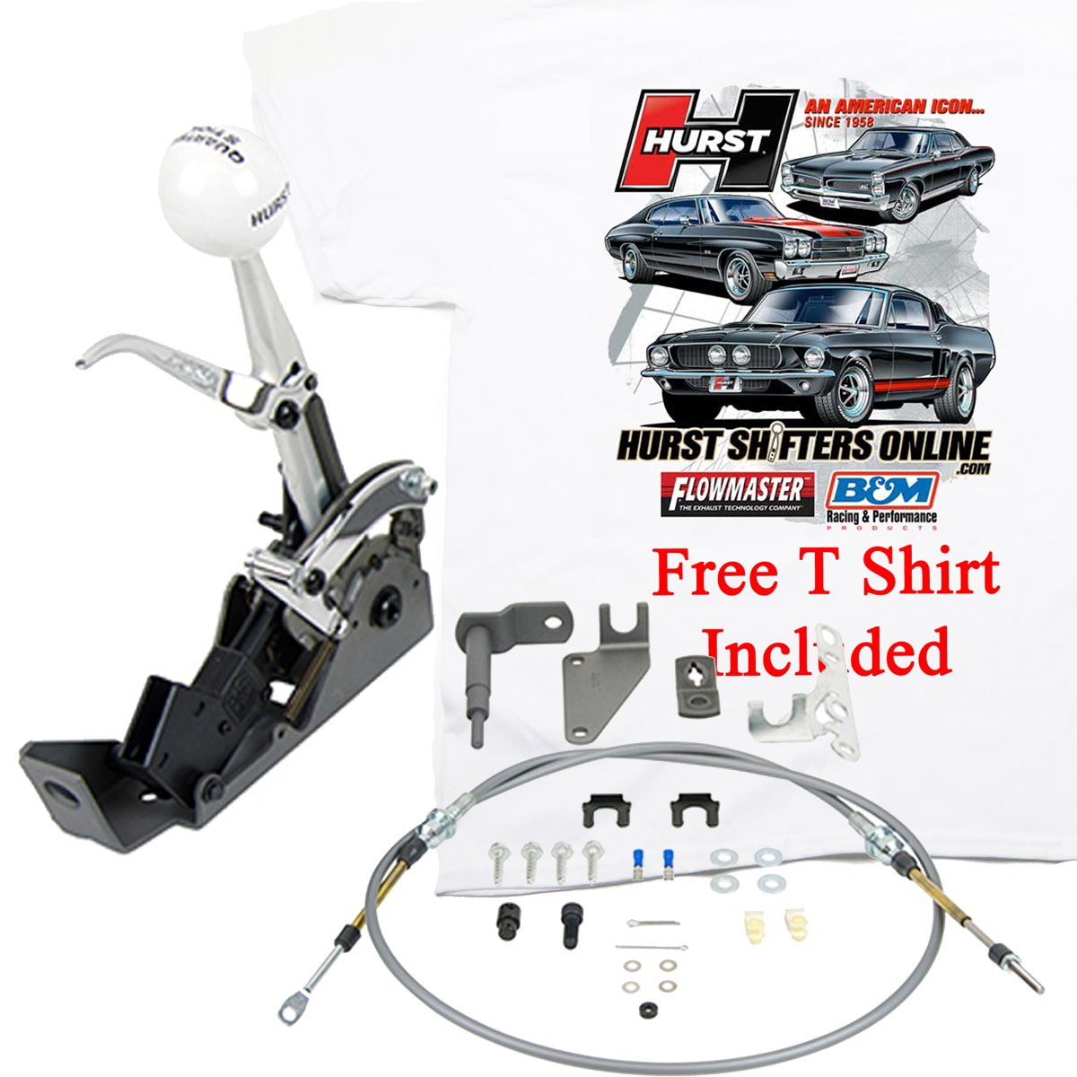 Hurst 3160006 Quarter Stick shifter with Free T Shirt