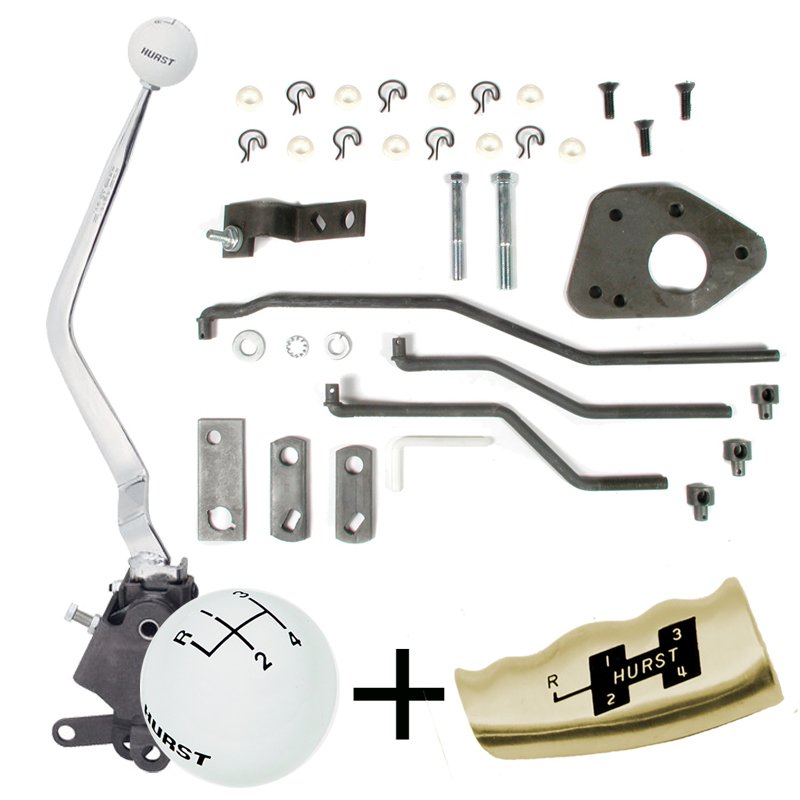 Hurst 3737638 Comp 4 Speed Shifter Install Linkage Kit Type 433 Ford Top Loader