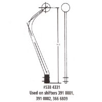 Hurst 5384331 Chrome steel replacement 16-1/2" Long shifter stick