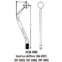 Hurst 5386900 Chrome steel replacement 13-1/2" Long shifter stick