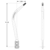 Hurst 5389016 Chrome Round Bar steel 11" offset shifter stick