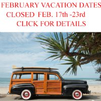 FEBRUARY VACATION DATES...Click for Details