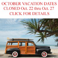 OCTOBER VACATION DATES...Click for Details