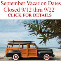 SEPTEMBER VACATION DATES...Click for Details